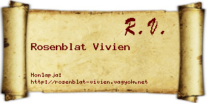 Rosenblat Vivien névjegykártya